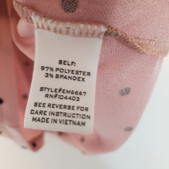 E&M Pink polka-dot scallop tank top - Picture 5 of 6